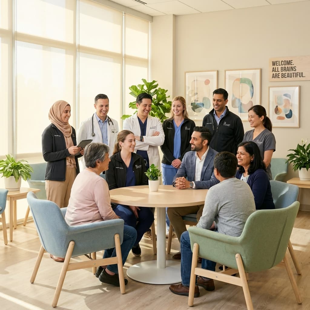 Group of diverse happy people outdoors