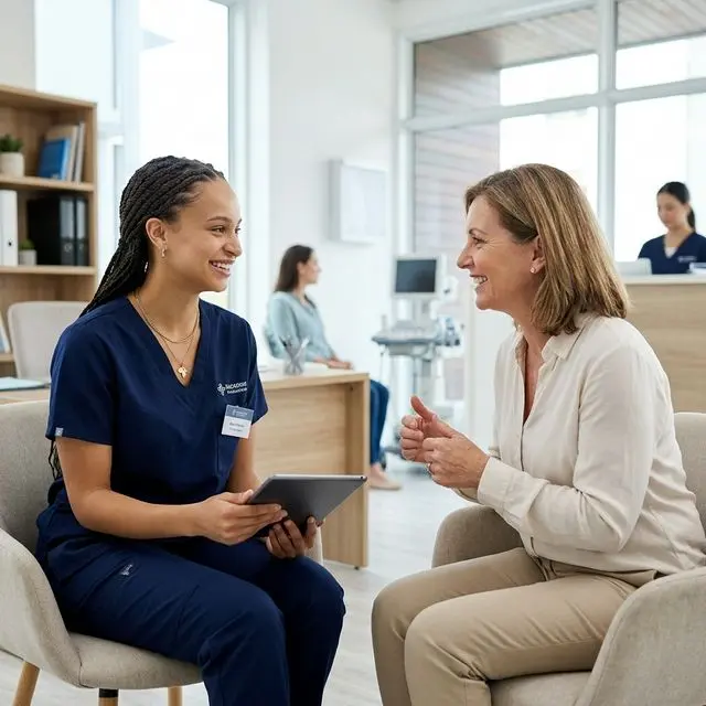 Doctor reviewing medical records